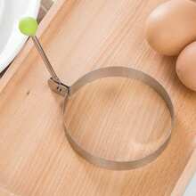 1个带手柄不锈钢鸡蛋模具，4种不同形状，蛋清分离器，煎饼模具，心形鸡蛋模具，创意鸡蛋圈，不粘煮蛋器，经久耐用，颜色和款式随机。 - 煎蛋模具 - 查看 20