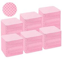 100pcs Cotton Pads, Lint-Free Non-Woven Fabric, Used For Removing Eyelash Extension Glue And Nail Polish - Pink - View 7