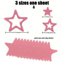 防滑浴缸贴纸，12片装，安全浴室浴缸淋浴踏板粘性贴纸，防滑浴室胶带，带优质刮板，浴室配件 - 五角星-12片 - 查看 13