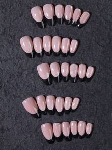 30 móng giả hình hạnh nhân màu đen kiểu Pháp mắt mèo, móng nhọn kiểu Pháp, bao gồm: 1 gel dán và 1 dũa móng. Móng giả hình hạnh nhân và móng nhọn kiểu Pháp màu đen, phù hợp cho phụ nữ và bé gái sử dụng hàng ngày, dự tiệc, v.v. Dụng cụ làm móng - Xem 5