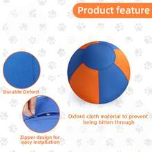 2pcs 15.74 Inch Dog Toys, Dog Balls, Pet Toys, Pet Training Balls, Jumping Balls, Herding Balls, Made Of Oxford Cloth, Durable For Pet Chewing And Scratching, Games, Gifts, Toys - Multicolor - View 9