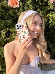 1pc Cream Circus Cats Pattern Clear Magnetic Acrylic Phone Case 1800 Strong MagSafe Shockproof & Crystal Clear Design Holiday Gift For Girlfriend Or Self Use Compatible With IPhone 17 16 15 14 13 12 11 XSMAX XS X Series & Galaxy S Series & Galaxy A Series & Galaxy Z Series - 無色 - 查看 2