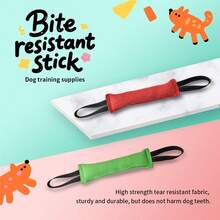 Jucărie de mestecat cu bețișor pentru dresajul câinilor, erupția dentară, ameliorarea plictiselii, potrivită pentru ciobănesc german, Malinois și alte animale de companie - Verde - Vizualizare 4