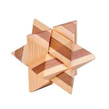 Juguetes educativos de madera de bambú para niños, rompecabezas 3D, juego para adultos, desbloqueo, juguetes Montessori para niños, niñas, niños, regalo, 1 unidad, 4,5x4,5x4,5 YCJX - Octágono - Ver 15