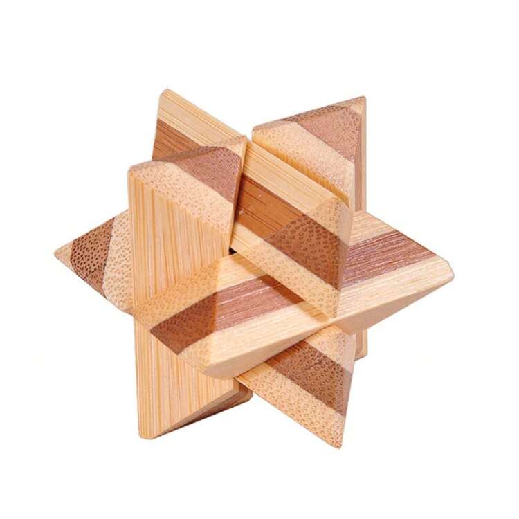 Juguetes educativos de madera de bambú para niños, rompecabezas 3D, juego para adultos, desbloqueo, juguetes Montessori para niños, niñas, niños, regalo, 1 unidad, 4,5x4,5x4,5 YCJX - Octágono - Añade 15