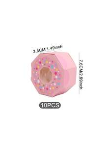 20 piezas Caja de regalo con forma de rosquilla poligonal rosa - Rosa - Ver 8