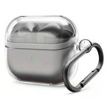 适用于 Galaxy Buds 3 Pro 的透明 TPU 保护壳，防刮防摔，带钥匙扣，轻巧耐用，Phonbooker 设计，专为 Galaxy Buds 3 Pro 设计 - 無色 - 查看 3