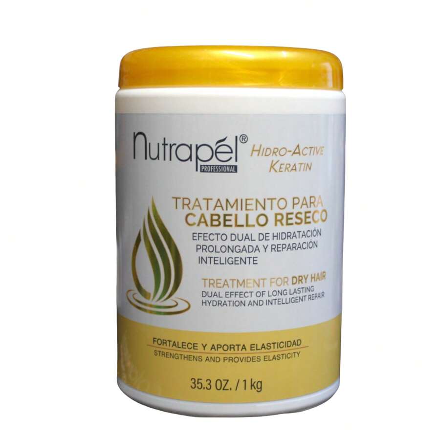 Tratamiento Para Cabello Reseco Con Keratina Nutrapel 1kg - Blanco - Ver 1