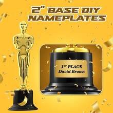Gold Trophy Award Mini Trophies Bulk - (Pack Of 12) 6 Inch Tall Plastic Golden Statue Award, Party Themed Decorations, Winners Or Appreciation Gifts Game Prizes For Adults & - 獎盃 - 查看 4