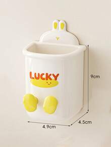 1个牙刷和漱口杯架，壁挂式浴室收纳架，无需钻孔 - 彩色 - 查看 9