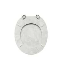 SAINOS Toilet Seat Cover, Thickened Replacement Toilet Seat Cover, Antibacterial, Progressive Descent, Galvanized Hinge Design - S28 - View 4