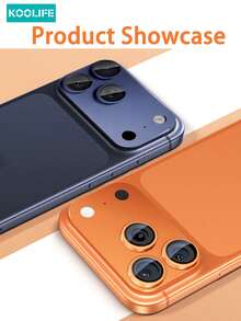 Koolife 1pc Full Coverage Camera Lens Protector, HD Tempered Glass With Matte Surface, Easy Installation, Waterproof Shockproof Scratch & Fingerprint Resistant, Compatible With IPhone 17 Pro Max/17Pro Applicable To Daily Shield, Office, Home Daily Shield Office Home Phone Camera Cover Anti-Fall Scratch Resistant - Orange - View 4