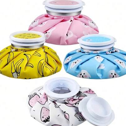 1 túi chườm đá tái sử dụng, dùng được cả nóng và lạnh, họa tiết dễ thương, túi nước nóng, chườm lạnh cho mắt mệt mỏi, dễ mang theo, nhỏ gọn và dễ cất giữ.