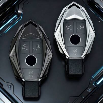 Fashionable Zinc Alloy Car Remote Key Shell Suitable For Mercedes-Benz A, C, E, S, G-Class, GLC, CLE, CLA, GLB, GLS, W177, W205, W213, W222, X167 AMG