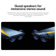 Xiaomi POCO Pad M1 全球版平板電腦 12.1 吋 120Hz 2.5K 螢幕 12000mAh (Typ) 大電池 Snapdragon® 7s Gen 4 行動平台 八核心 最高 2.7GHz 支援可擴充儲存空間 沉浸式立體聲揚聲器 支援 27W 反向充電 - 藍色 - 查看 4