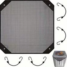 1 Piece Of High-Quality Outdoor Air Conditioner Cover - Super Durable, Waterproof, Windproof - Dust- And Cold-Proof, With Breathable PVC Mesh Ventilation Design, Hexagonal Design, Optimized For - 黑色 - 查看 2