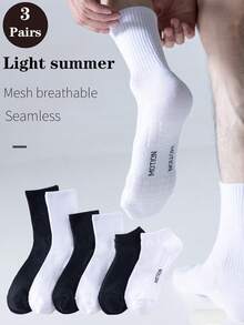 1/3 Đôi tất thể thao nam màu trắng/đen - Dài/Trung bình/Ngắn đến mắt cá chân với lớp đệm bông dày, hỗ trợ vòm chân, giảm sốc và thấm hút mồ hôi | Tất bóng rổ và tập luyện chuyên nghiệp dành cho phòng tập, chạy bộ, thể thao mùa đông, các trận đấu cường độ cao, nam giới năng động - Nhiều màu - Xem 5