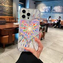 Estilo elegante y protección integral + Funda de teléfono transparente 3D y Anti-Caída Patrón Explosión Colorida Estilo Artístico a prueba de caídas de lujo con textura grabada de leopardo + antideslizante y resistente a rayones + uso diario/cafetería/ocio + jóvenes y profesionales modernos,compatible con SamsungA56 5G/A55/S25 Ultra/13/15/11/ 17/17ProMax/16ProMax/15/14Pro/12/ 16 Plus,,Es un gran regalo para familiares, amigos, novios, novias - Transparente - Ver 9