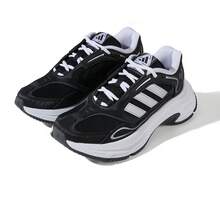 Adidas 男士防滑耐穿运动厚底鞋，休闲运动鞋 - 黑與白 - 查看 5