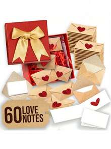 30/60pcs Mini Envelopes With Heart Stickers - Self-Seal Love Letter Envelopes, Mini Valentine Cards, Suitable For Christmas, Wedding, Engagement - Sweet Romantic Gift For Boyfriend/Girlfriend (30pcs Or 60pcs) - Multicolor - View 13