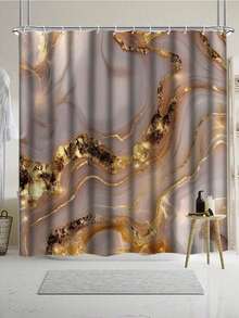 1/2/4/6 Piece Bathroom Shower Curtain Set (With 12 Hooks), Toilet Seat Cover, Rug, 2 Super Soft Bath Towels, Quick Dry Hand Towels, Towels, Kitchen Dish Cloths, Bathroom Accessories (Open) - Multicolor - View 13