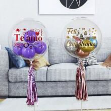 5/6/10张生日快乐气球贴纸，Feliz Cumpleanos，Boba Tea，Te Amo装饰贴纸，DIY字母贴纸，庆祝活动，西班牙生日派对用品 - 西語生日快樂 - 查看 6