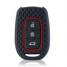 适用于雷诺Kwid、Traffic Symbol、达契亚Sandero、Logan、Duster（2016、2017、2018款）的3键遥控钥匙壳硅胶保护套 - black - 查看 7