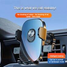 1个高品质重力车载手机支架，通用型空调出风口安装式智能手机支架 - 出風口 - 查看 14