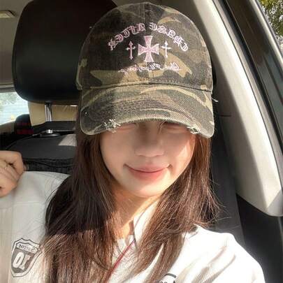 Adjustable Unisex Cross Design Breathable Baseball Cap, Suitable For Outdoor Activities, Casual Wear, Spring/Autumn Outings, Beach Travel, Parties And More