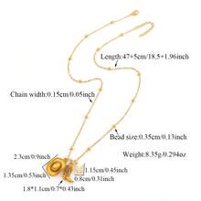 1 chiếc mặt dây chuyền hình mũ và ủng cao bồi miền Tây cổ điển bằng thép không gỉ dành cho nữ - Vàng - Xem 2