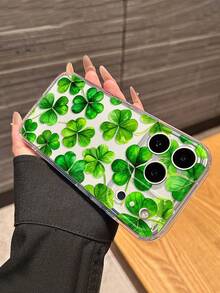 1个“绿色幸运草”设计手机壳 | 精准镜头透明防震超薄高透手机壳 - 创意十足、个性可爱，是送给朋友、女友和女性朋友的绝佳礼物，兼容 17/16 Pro/16 Plus/15/15 Pro Max/15 Pro/14 Pro Max，高端创意软壳 - 無色 - 查看 3