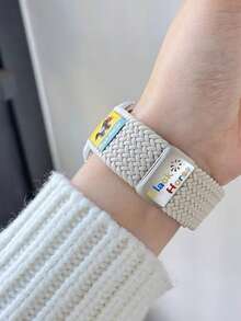 1pc Limited Edition Black Horse Woven Magnetic Band, Compatible With Apple Watch - Multicolor - View 10