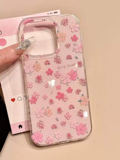 1pc Full Screen Floral Pattern Fashionable & Beautiful Phone Case Suitable For IPhone17, IPhone17Promax, 17, 16ProMax, 16Pro, 16Plus, 16, 15Promax, 15pro, 15Plus, IPhone12Promax, 12Pro, 12/11, Ideal For Women's Daily Use And Also A Great Gift For Friends, Family, Classmates, And Girlfriends