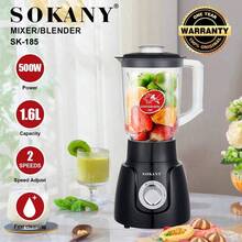SOKANY185 多功能冷压榨汁机。配备研磨杯，集搅拌和研磨功能于一体。两档温度控制，功率强劲，1.6升大容量。适用于榨汁、烹饪、食品加工、碎冰和咖啡豆研磨等多种用途。 - 日規A型插(100V) - 查看 1