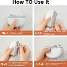 3-In-1 Electric Nail Clipper & Polisher – Trims, Shapes And Buffs In One Go. Built-In Nail-Collection Chamber, Dual Speeds, USB-C Recharge; Ideal For Fingers And Toes - White - View 9