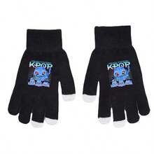 KPOP Witch Hunting Girl Group Anime Rider Unisex Autumn/Winter Cute Touchscreen Five Finger Gloves, New Style - Multicolor - View 6