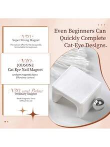 5D Magnetic Cat Eye Nail Art Tool, U-Shaped Strong Magnet With Ball Magnet, Easy DIY Multi-Dimensional Cat Eye Effect For Beginners (Magnet Only, No Gel Included) - Contains Magnets - View 9