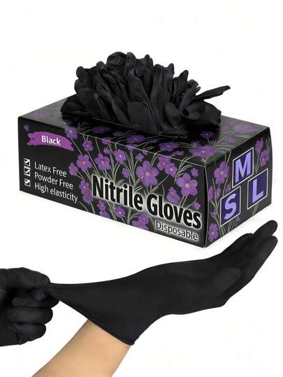 4/50/100 Pcs/Pack Thick Disposable Nitrile Gloves, Multicolor, No Box, Suitable For Kitchen, Gardening, Bathroom Cleaning, Auto Repair, School Work, Party, Holiday Gift, Dishwashing, Cleaning, Beauty Salon, Hair Dyeing, Hotel, Waterproof, Laundry, Daily Housework Cleaning And DIY Resin Craft Tools, Latex And Powder Free