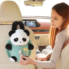 Caja de pañuelos para coche con diseño lindo y esponjoso de animal - A - Ver 5