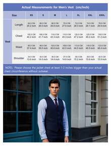 Men's Suit Vests Casual Formal Dress Vest For Men Business Wedding Party Slim Fit Waistcoat Vest With Real Pockets For Suits Tuxedo - 藏蓝色 - 查看 7