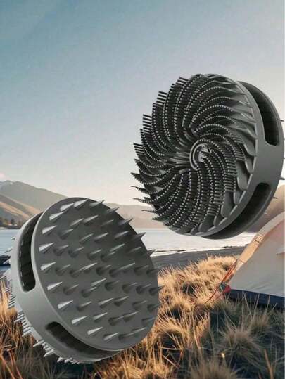 硅胶身体刷 - 中性双面去角质刷，柔软多色磨砂刷，无香型沐浴刷，符合人体工学设计，易于清洁，适合所有肤色，个人护理配件 | 中性浴室装饰 | 去角质刷，磨砂刷，刷子套装，清洁刷，家居清洁