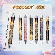 1pc/6pcs Dignified Guardian Deity - Fudo Myo-O Themed Ballpoint Pen, Black Ink Smooth Writing Pen, Suitable For Study, Office, Creative Stationery Gift, Fun Supplies, Office Essential And Writing Tool - 1pc-random Color - View 2