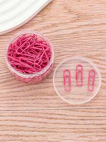 200pcs Colorful Paper Clips, Bucket Shaped Bookmarks, Office Supplies, Clips - Multicolor - View 13