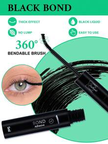 Lashsun 5pcs Eyelash Bond And Seal Waterproof Eyelash Extension Eyelash Cluster Glue, 2-In-1 Eyelash Cluster Eyelash Glue DIY Eyelash Extension At Home (Bonding And Sealing, 10ML) - Black - View 4