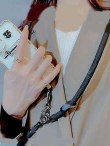 1pc 10MM Multi-Purpose Crossbody Phone Lanyard, Suitable For Camera Strap, Halter, Hiking Rope, - Black - View 3