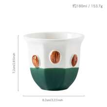 180ml Ceramic Coffee Cup, Popular Handgrip Latte Art Espresso Mug, Creative Owner Cup, Tea Cup, Water Cup - Multicolor - View 10