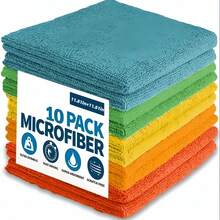 5/10 Pieces/Pack Microfiber Cleaning Cloths, 11.81" X11.81" Random Color Cleaning Cloth, AbsorbentCloth, Kitchen Cloth, Glass Cleaning Cloth Home Cleaning Multi-Color Soft Quick-Drying AbsorbentSponge Set-Kitchen,Bathroom,Home, HomeSupply Business,Kitchen Essentials,Household Essentials,Dog Bath,Car Essential - 5件/包(顏色隨機) - 查看 8