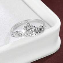 1pc Classic Cross Design Cubic Zirconia Inlaid Women Fashion Ring - Multicolor - View 12