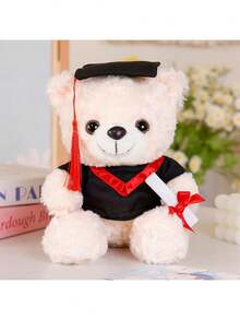9.84 Inch Mini Graduation Bear Plush Doll With Doctoral Cap, Teddy Bear Doll Suitable For Graduation Season, Halloween, Thanksgiving, New Year, Valentine's Day, Mother's Day, Carnival Gifts, Outdoor Holiday Decor For Living Room, Sofa, Bedroom, Car, Children's Party Favors - Multicolor - View 12