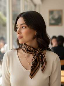 Women's 90x90 Satin Scarf For Waist, Head, Neck, Bag, Dress - High Quality - 彩色 - 查看 3